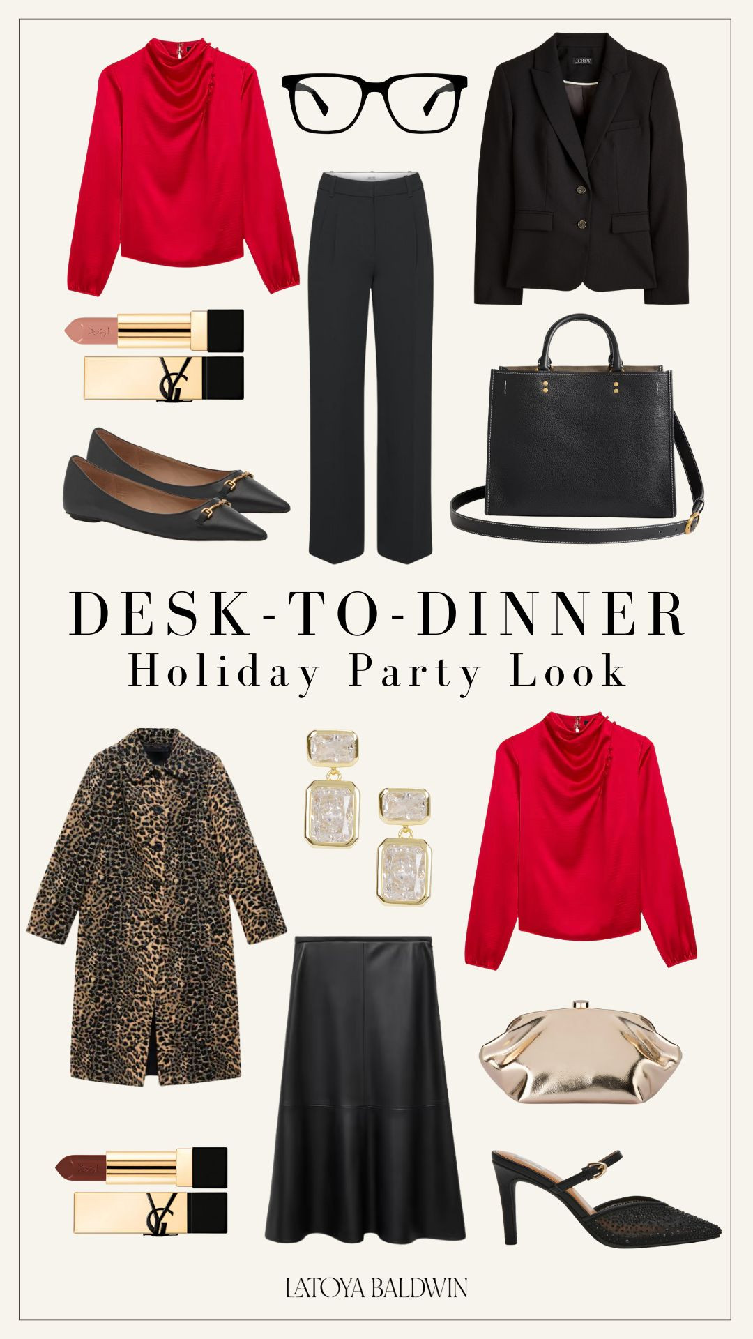 Same top, totally different energy. Keep it simple at work, then switch the shoes and bag and you’re ready for the holiday party without redoing your entire outfit. #desktoparty #holidayoutfit #worktoparty #officestyle #holidaypartylook #versatilewardrobe #holidayfashion #partystyle #workweartoparty #redoutfit 

 #LTKHoliday #LTKStyleTip #LTKWorkwear