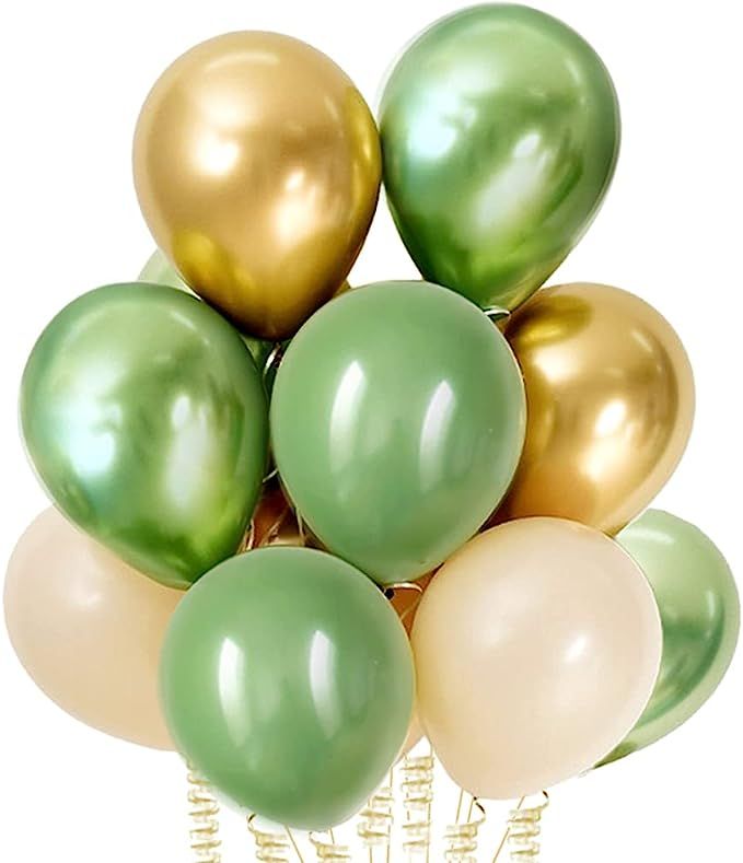 Sage Balloons Matte Olive Green Cream Nude Neutral Garland Kit Arch Baby Shower Party Decorations... | Amazon (US)