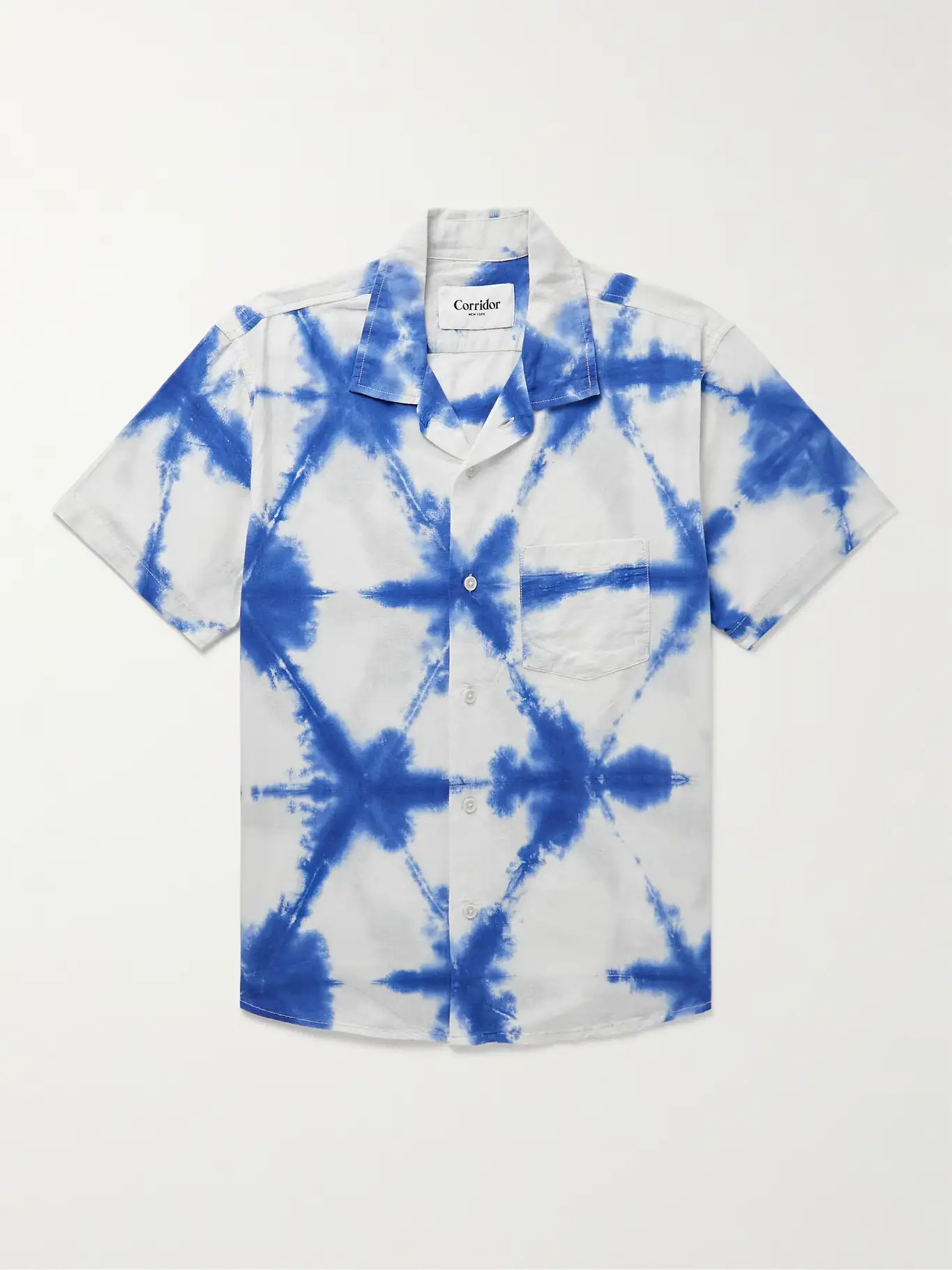 Sunrise Camp-Collar Tie-Dyed Cotton-Voile Shirt | Mr Porter (UK)