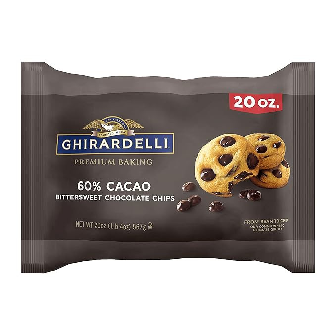 GHIRARDELLI 60% Cacao Bittersweet Chocolate Premium Baking Chips, 20 OZ Bag | Amazon (US)