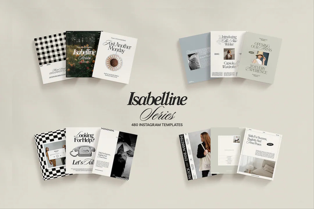 480 Aesthetic Instagram Templates. Social Media Kit. Instagram Posts and Stories. Modern Instagra... | Etsy (US)