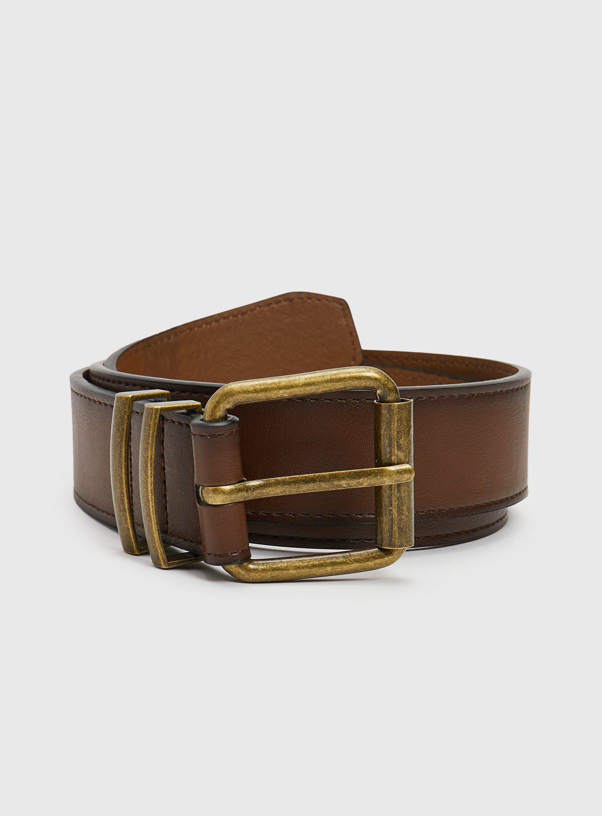 Brown Faux Leather Belt S | argos.co.uk