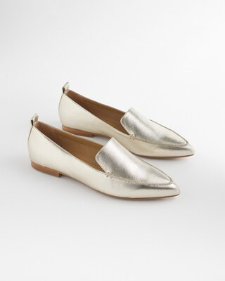 Gold Metallic Leather Loafer | Chico's