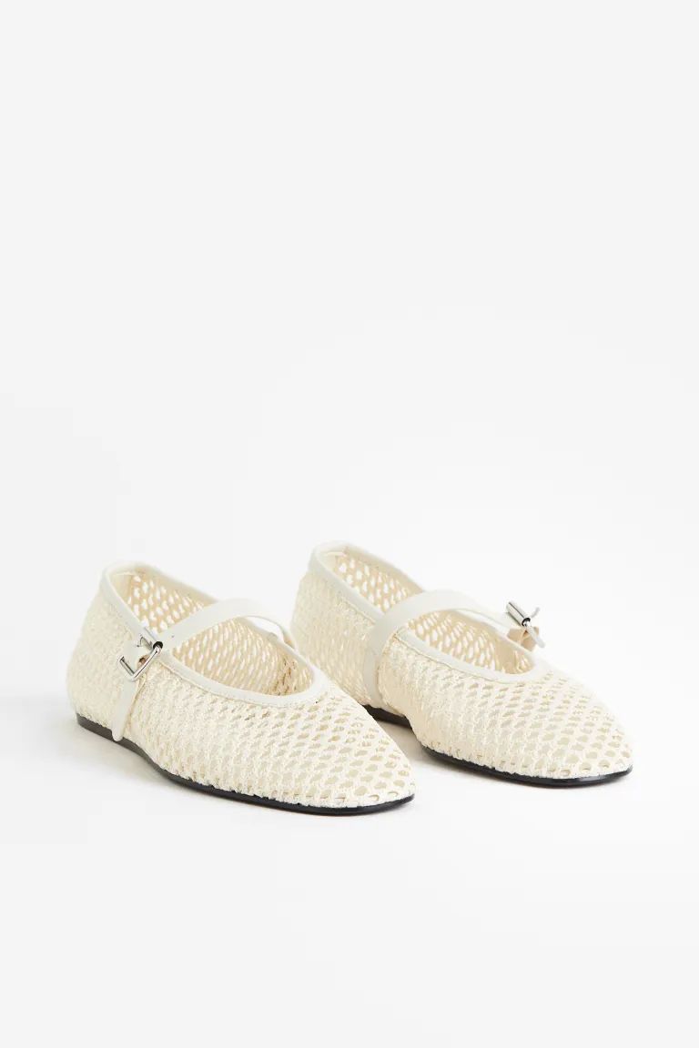 Braided Flats - Cream - Ladies | H&M US | H&M (US + CA)