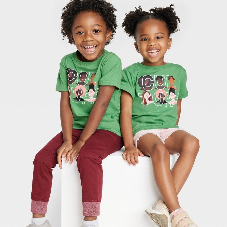 Black History Month Toddler Culture Short Sleeve T-Shirt - Green | Target