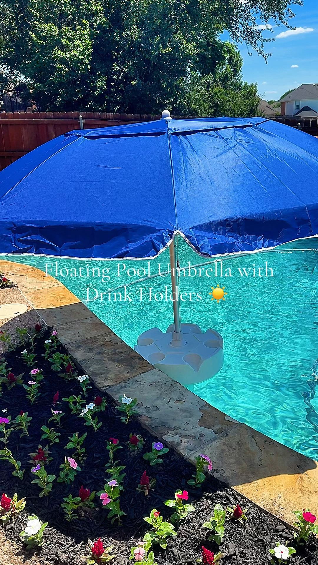 If you have a pool, TRUST ME WHEN I SAY.. you need this flirting pool umbrella! This has been such a game changer for pool days ☀️

#LTKSwim #LTKSaleAlert #LTKHome