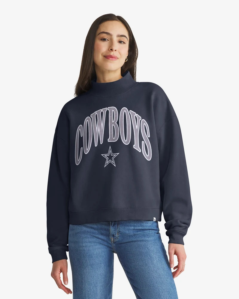 DALLAS COWBOYS VANTAGE '47 WOMEN'S MOCK NECK PULLOVER - Fall navy | '47Brand