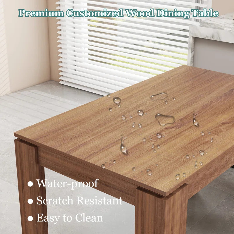 Millwood Pines Delanny Rectangular  Wooden Dining Table 47'' L x 28'' W for 4 seats & Reviews | W... | Wayfair North America