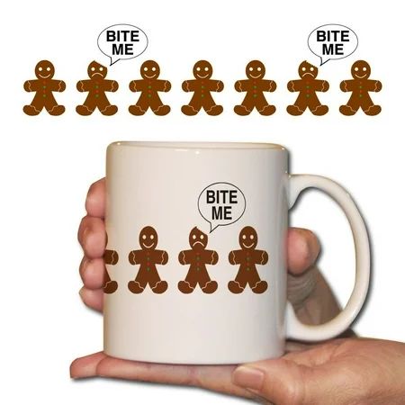 VictoryStore Gingerbread Men Bite Me Christmas 15oz Coffee Mug | Walmart (US)