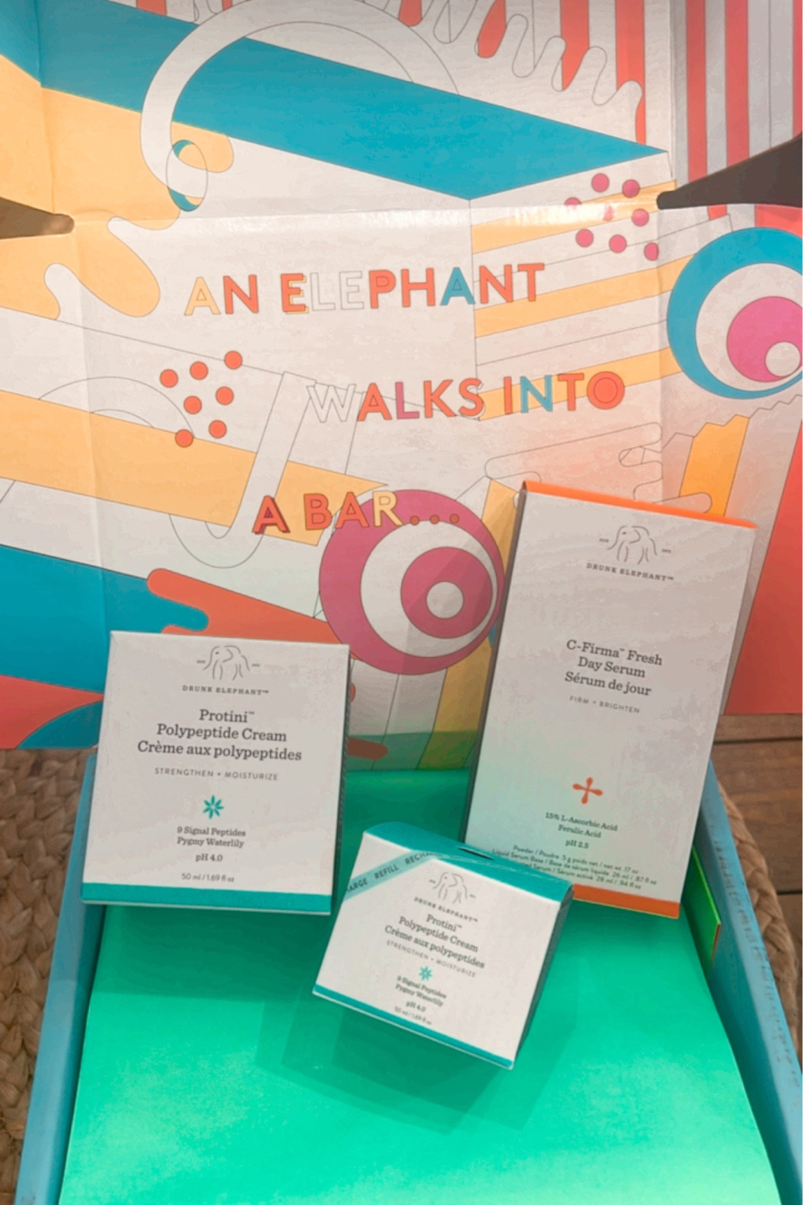 New drunk elephant products! 

Beauty 
Skincare 
Moisture cream 
Vitamin c day serum 

#LTKbeauty #LTKunder100