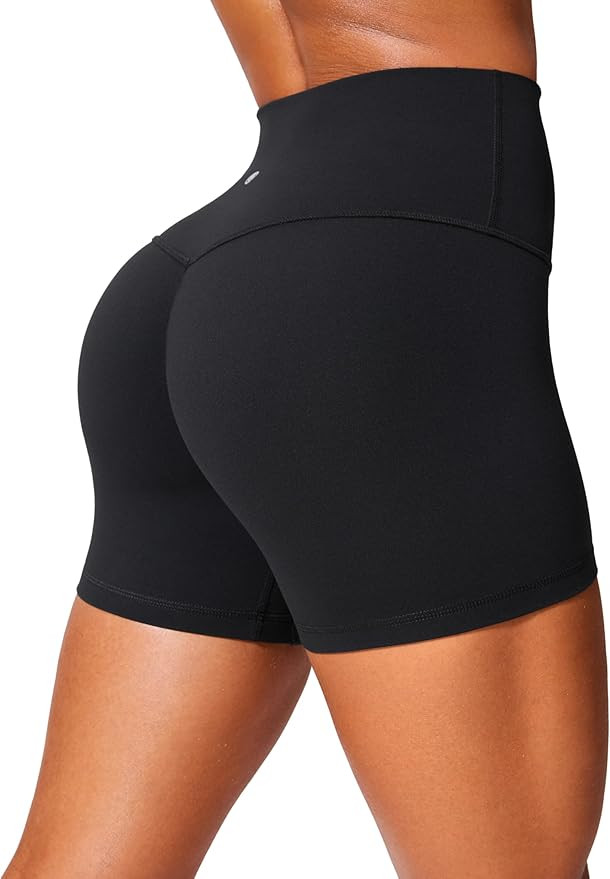 CRZ YOGA Secretsculpt Womens Butterlift High Waist Scrunch Butt Biker Shorts 4 Inches - No Front ... | Amazon (US)