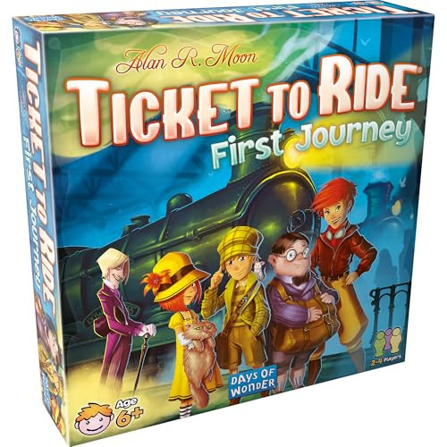 Asmodee Ticket to Ride First Journey Board Game - Fun and Easy for Young Explorers! Train Strategy Game, Family Game for Kids & Adults, Ages 6+, 2-4 Players, 15-30 Min Playtime | Amazon (US)