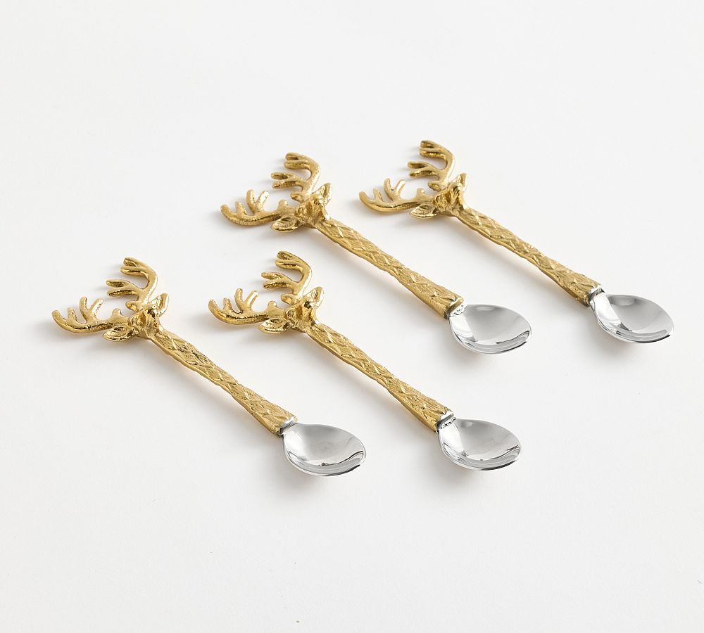 Stag Appetizer Spoons - Set of 4 | Pottery Barn (US)
