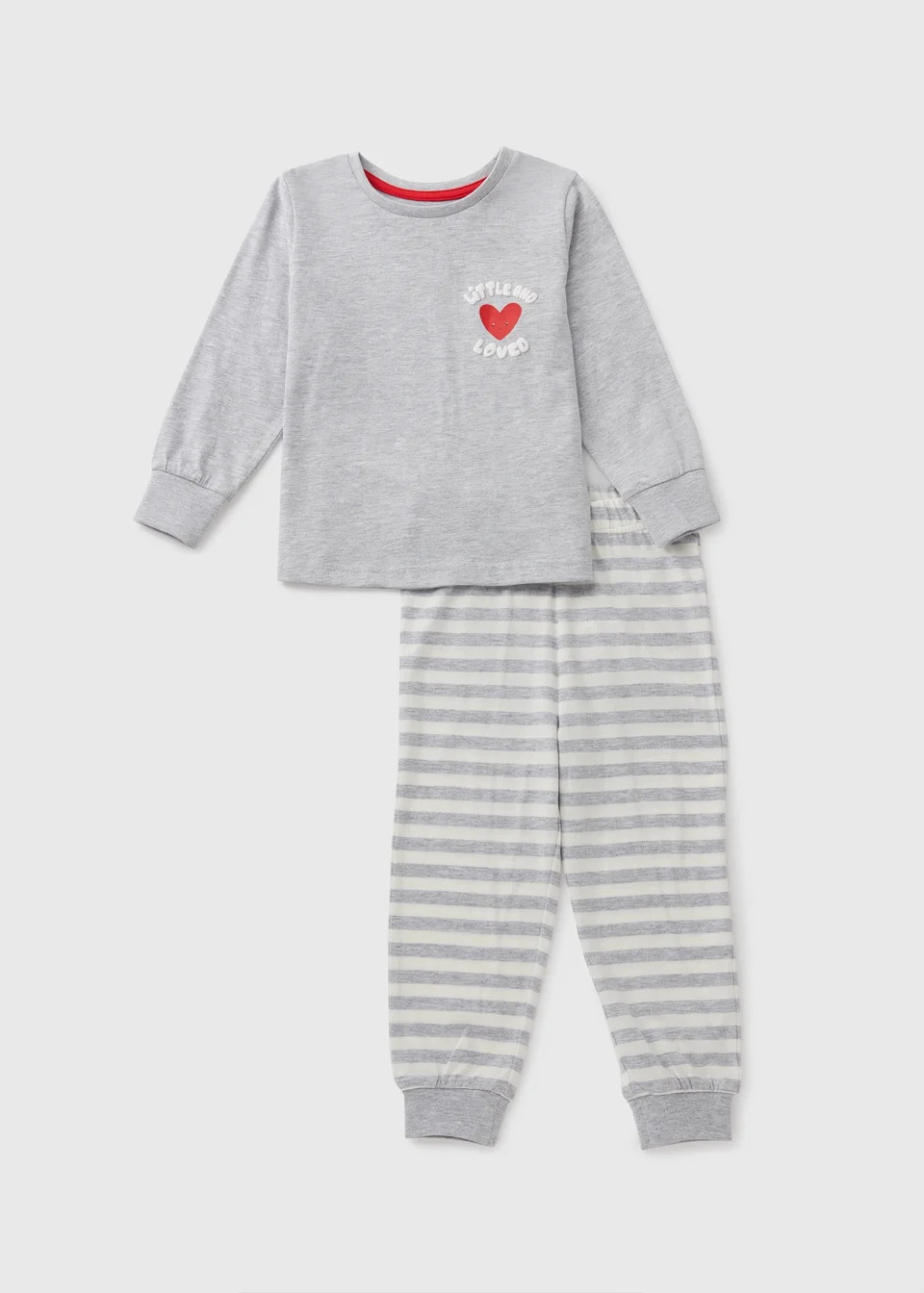 Kids Grey Valentines Pyjama Set (1-7yrs) | Matalan (UK)