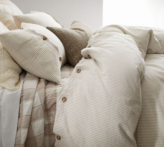 Wheaton Striped Linen/Cotton Duvet Cover | Pottery Barn (US)