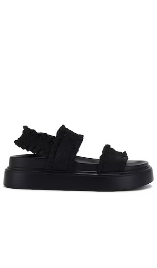 Jerry Sandal in Black Ruffle | Revolve Clothing (Global)