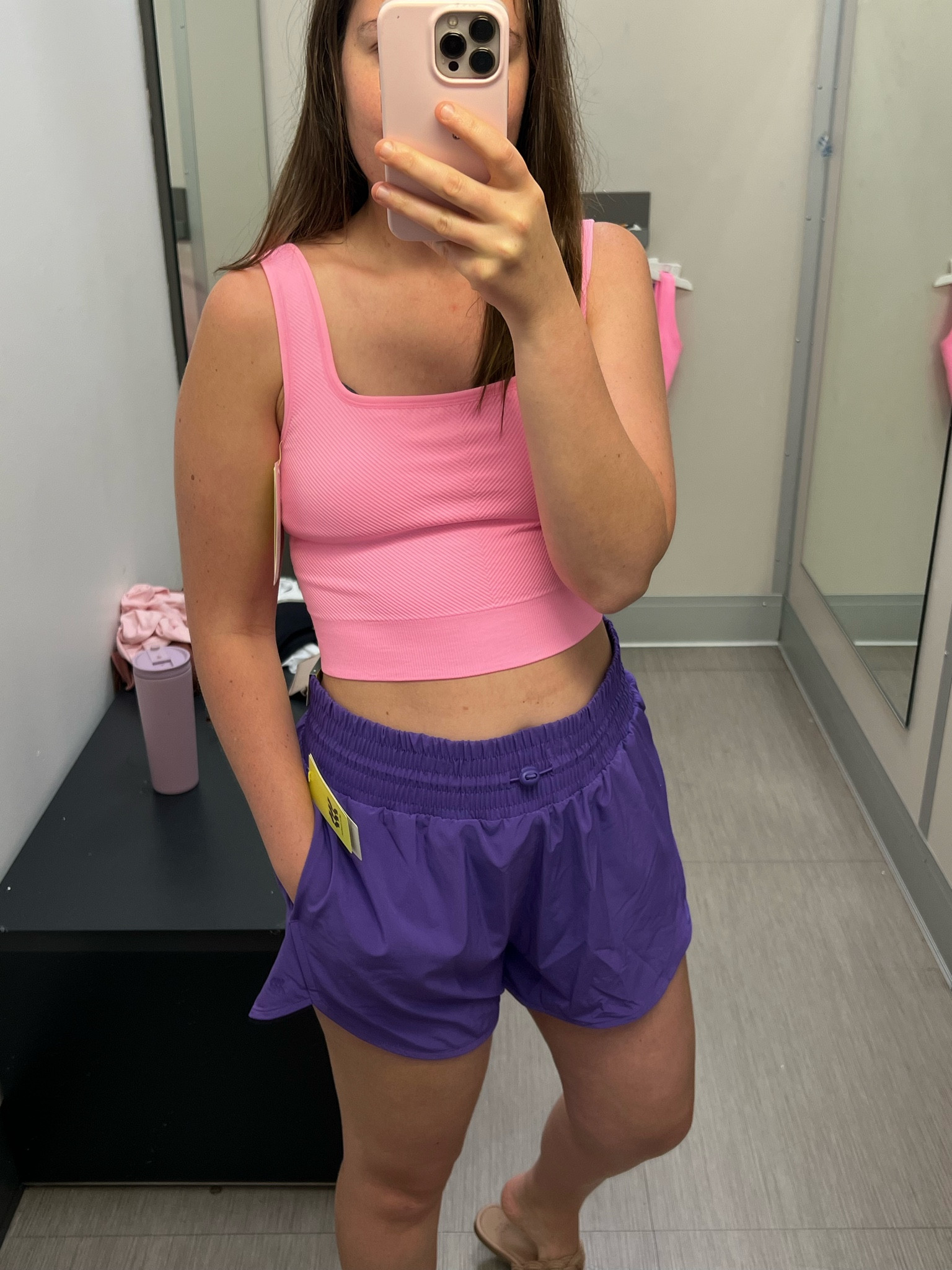 Cute and colorful workout wear! Both are under 30. Wearing a size m in both- tts. Shorts have one open pocket AND a hidden zipper pocket 



#LTKFindsUnder50 #LTKFitness #LTKActive