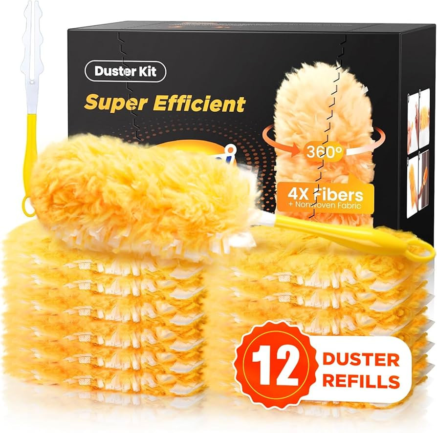 Heavy Duty Duster Refills for Swiffer Duster, 12 Count Duster Refills with 1 Handle, Multisurface... | Amazon (US)