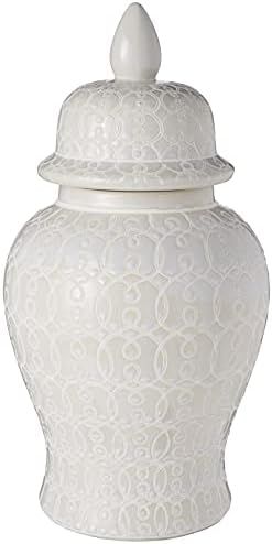 TIC Collection Hand Crafted and Hand Painted Ellery Jar, Multi-Tonal Shades of Cream, Taupe, & Gray | Amazon (US)