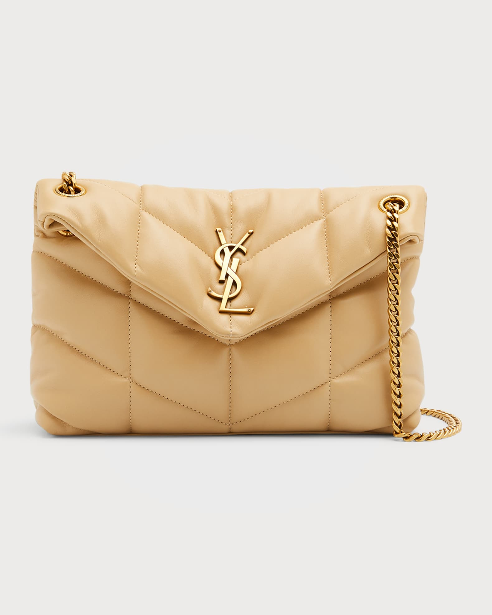 Saint Laurent LouLou Small Puffer Chain Shoulder Bag | Neiman Marcus
