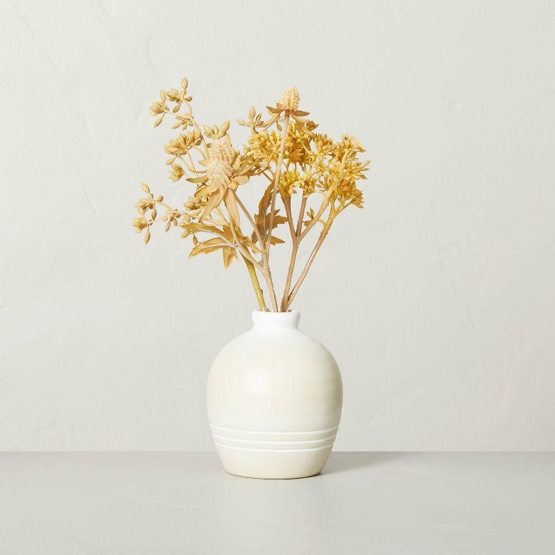 Faux Sedum and Thistle Ceramic Pot Arrangement - Hearth & Hand™ with Magnolia | Target