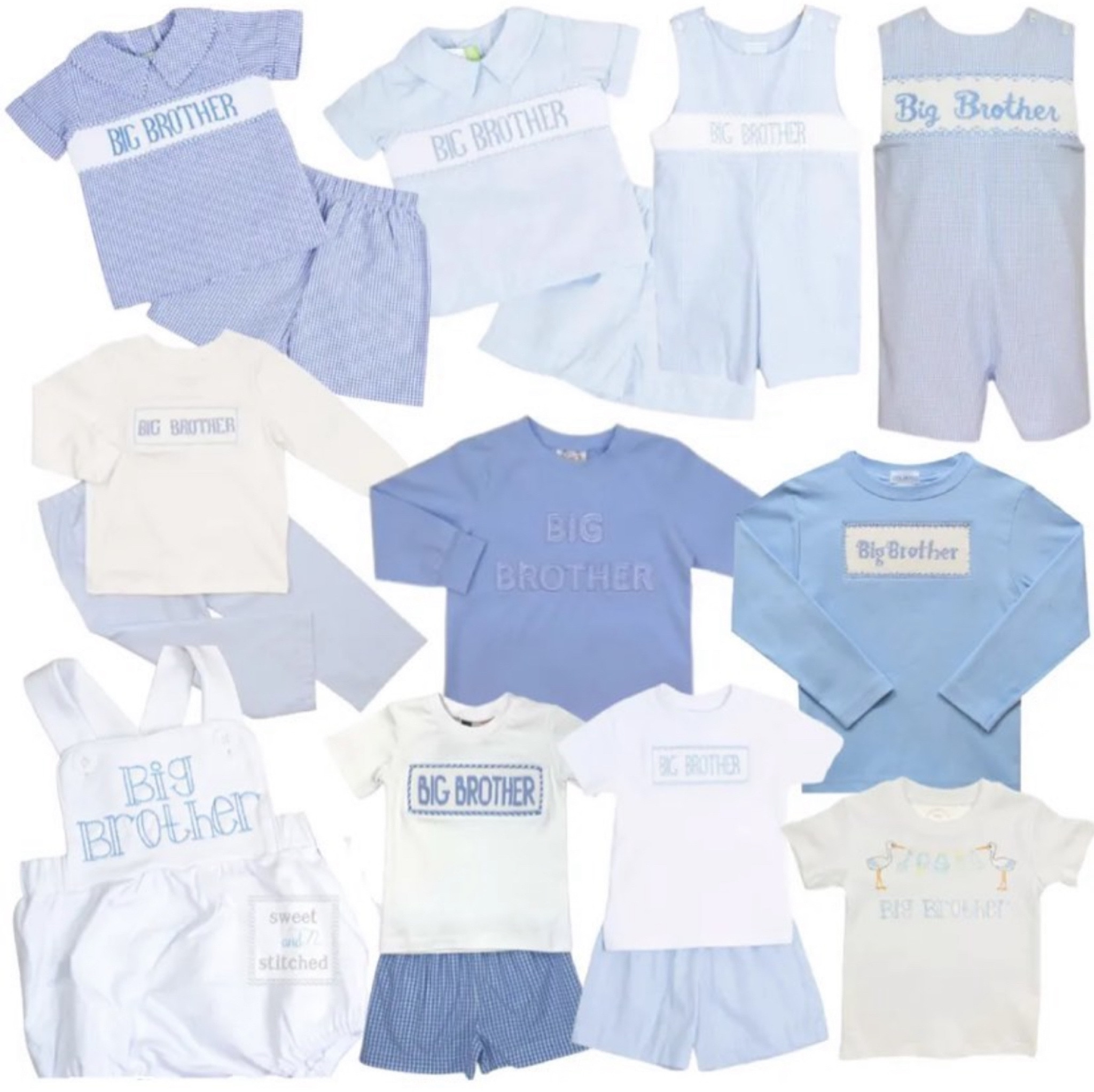 Smocked, preppy big brother outfits! Big brother-to-be outfits for announcements and welcoming baby! 

#LTKkids #LTKbaby #LTKbump