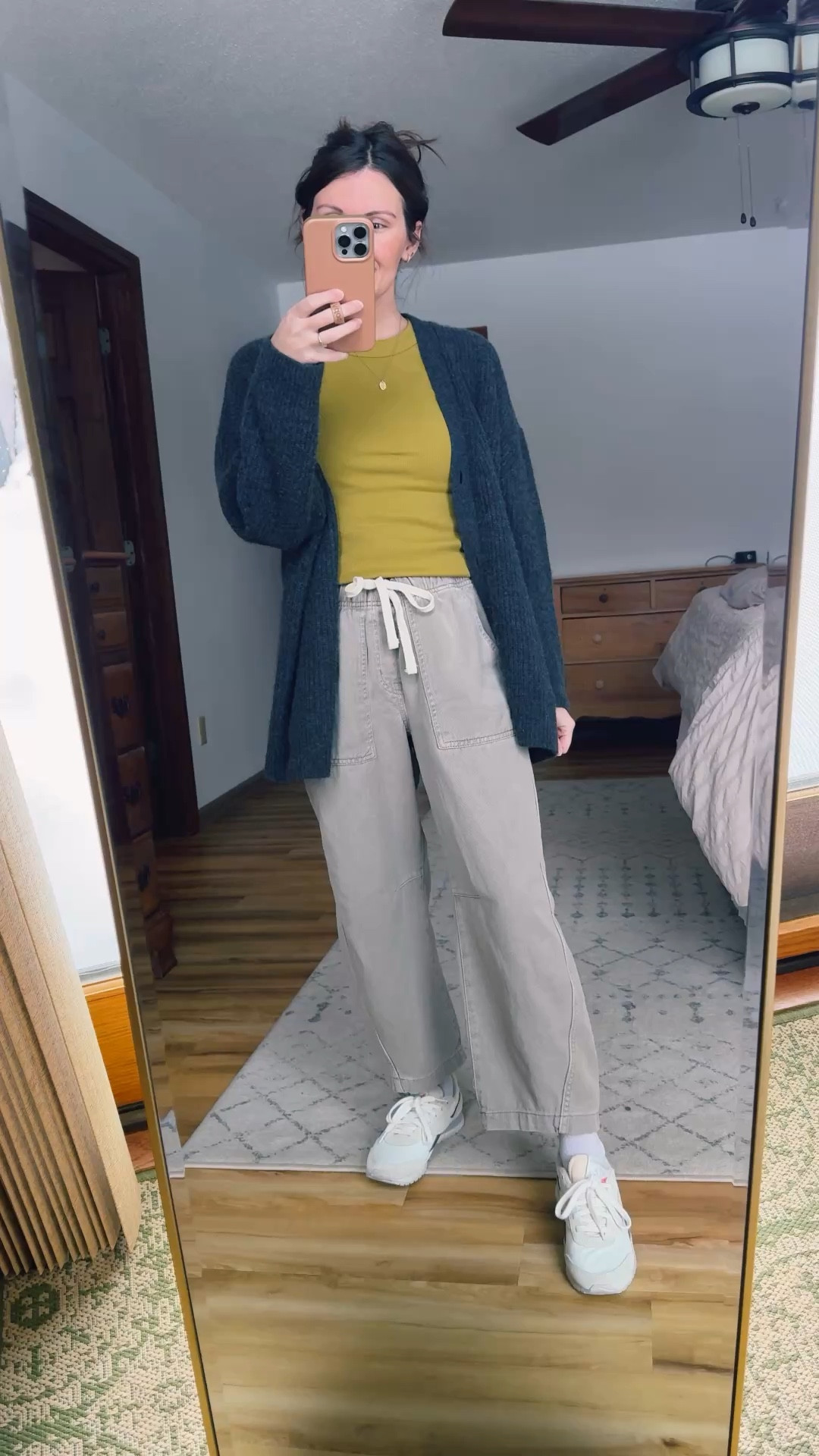 Small in my tank, xs in my cardigan, 9 petite in my pants. My sneakers are 6.5



#LTKSeasonal #LTKPetite #LTKgrwm