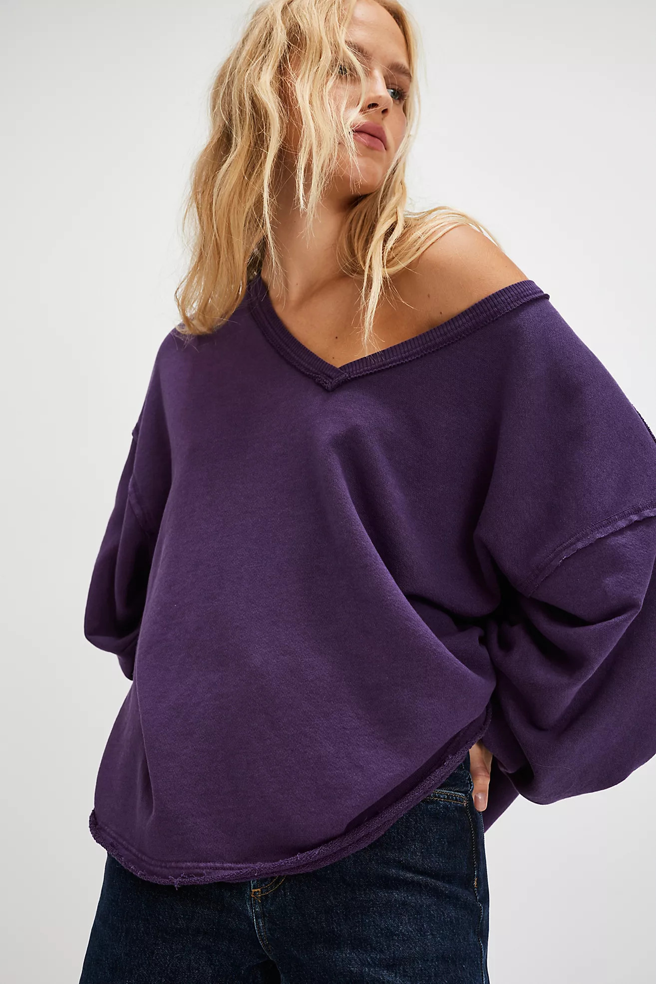 We The Free Venice V-Neck Sweatshirt | Free People (Global - UK&FR Excluded)