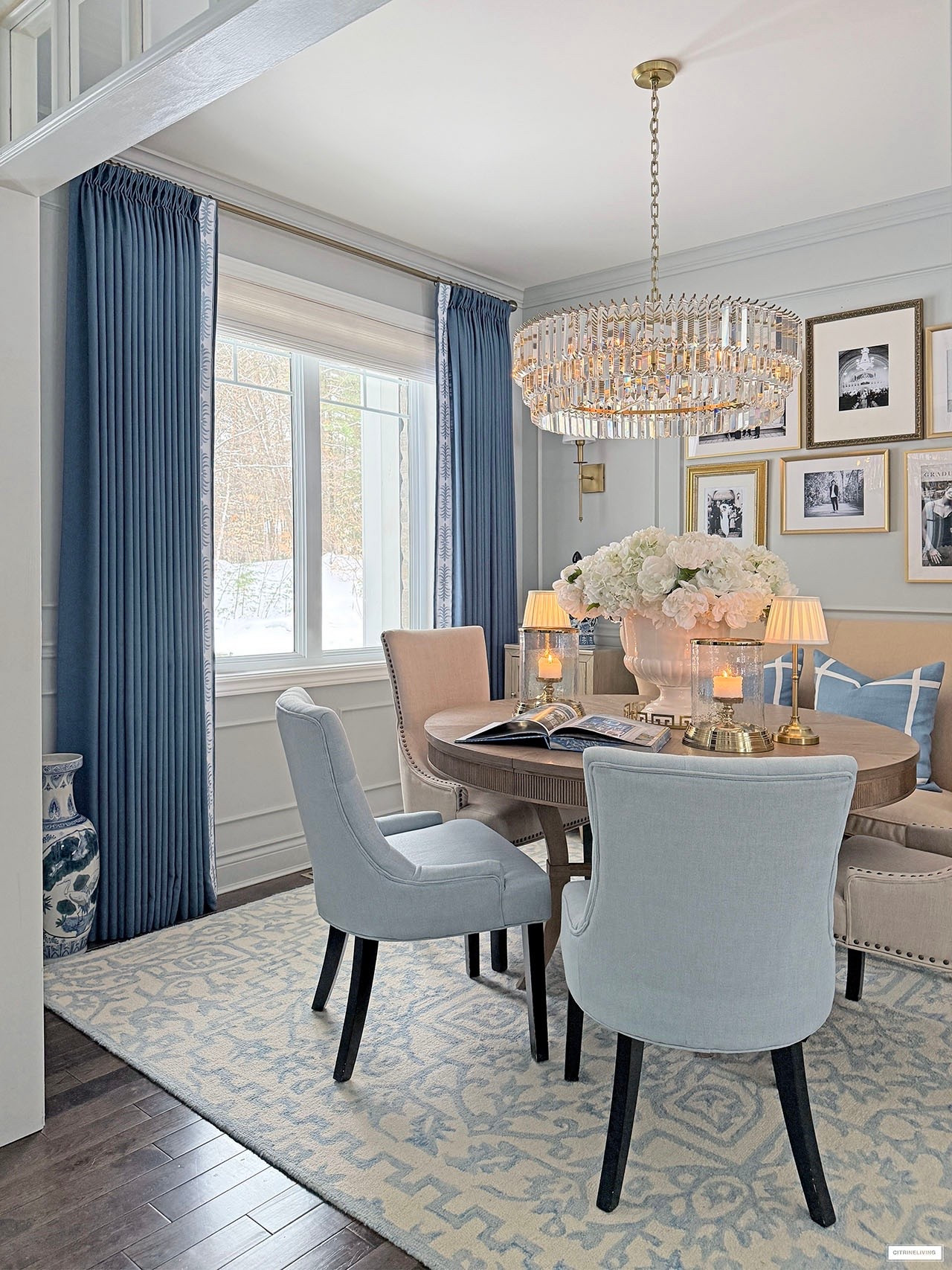 Chic layers of blue in our dining room!💙

#LTKHome