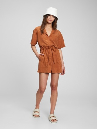 LENZING&#153 TENCEL&#153 Lyocell Utility Romper | Gap (CA)