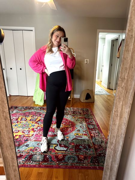 Todays doctors appointment outfit / amazon maternity legggings, cropped top, waffle knit is free people inspired and my favorite spring sneakers #maternity #springoutfit

#LTKshoecrush #LTKfindsunder50 #LTKbump