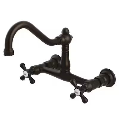 Kingston Brass Vintage Oil-Rubbed Bronze 2-handle Wall-mount Bathroom Sink Faucet Lowes.com | Lowe's