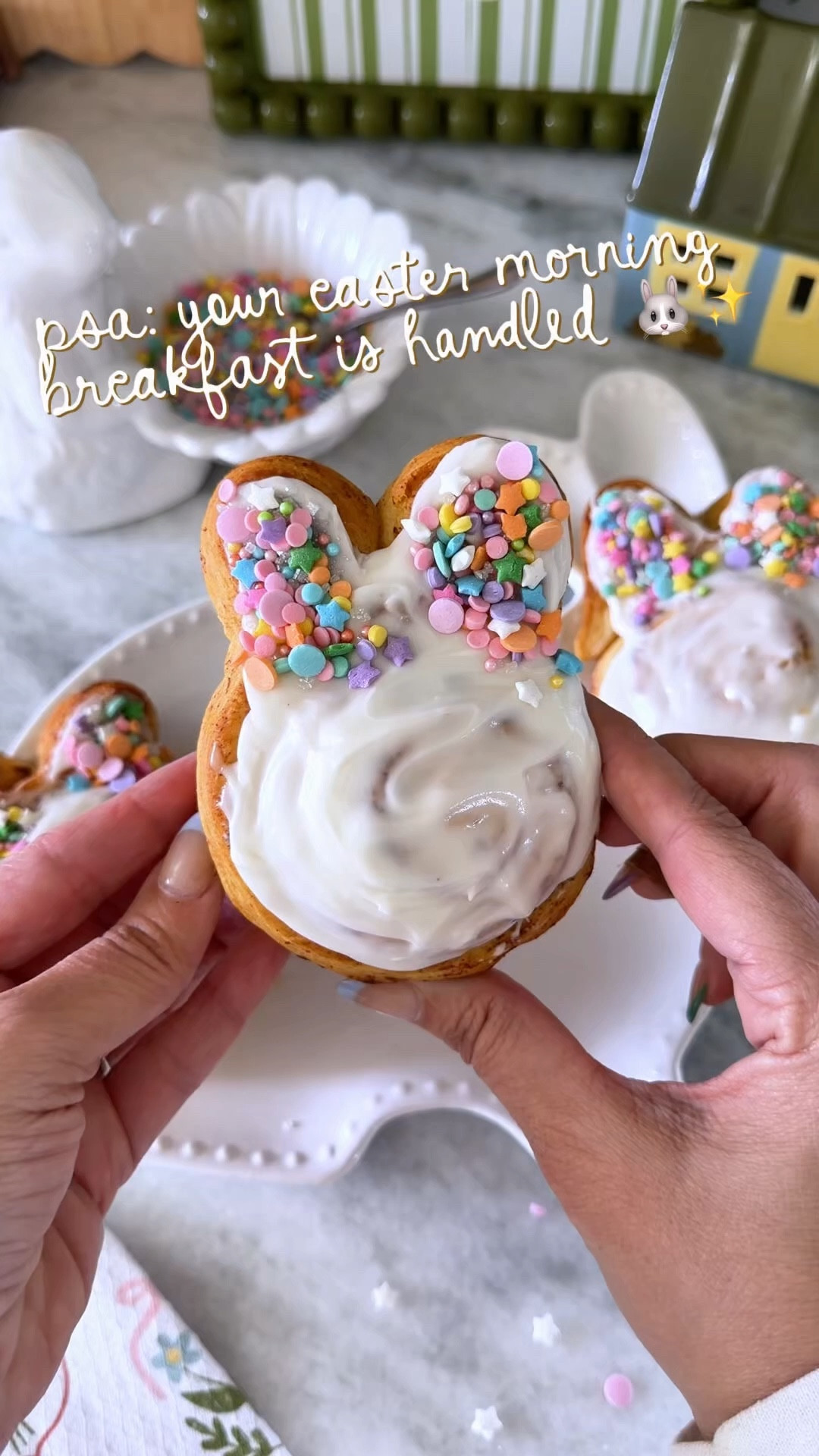 the cutest + easiest easter breakfast idea 🐰✨

these bunny cinnamon rolls are made with canned cinnamon rolls and a simple shaping trick

perfect for easter morning, brunch, or a fun treat for kids

linked everything i used including my trays, sprinkles, and kitchen finds 💗

#easterdecor #easterhosting #easterbrunchideas #springdecor #kitchenfinds


#LTKKids #LTKSeasonal #LTKmomlife