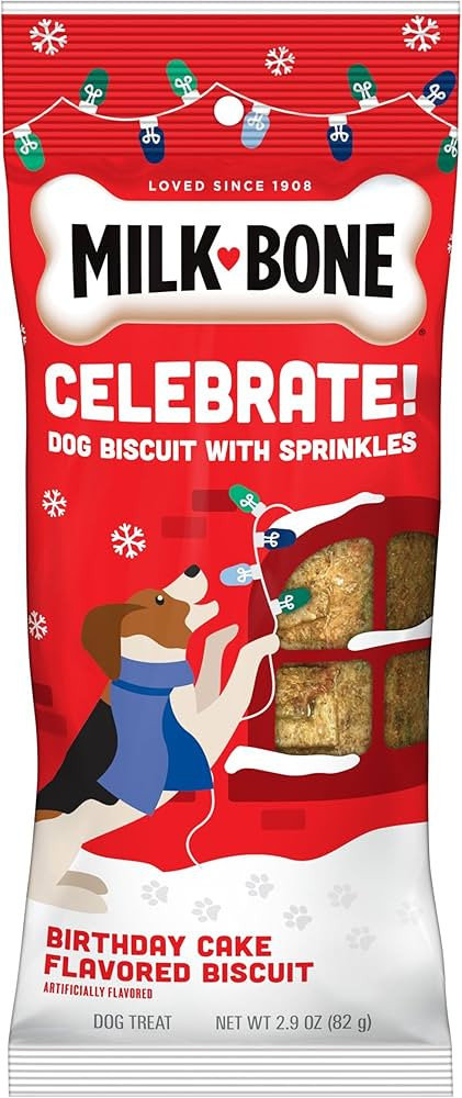 Milk-Bone Limited Edition Holiday Vanilla Dipped XL Dog Biscuit, 2.9 Ounce | Amazon (US)