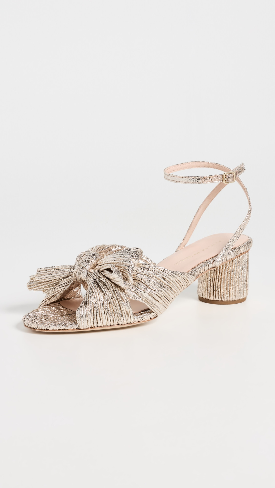 Loeffler Randall Dahlia Pleated Knot Mules Champagne 5 | Shopbop