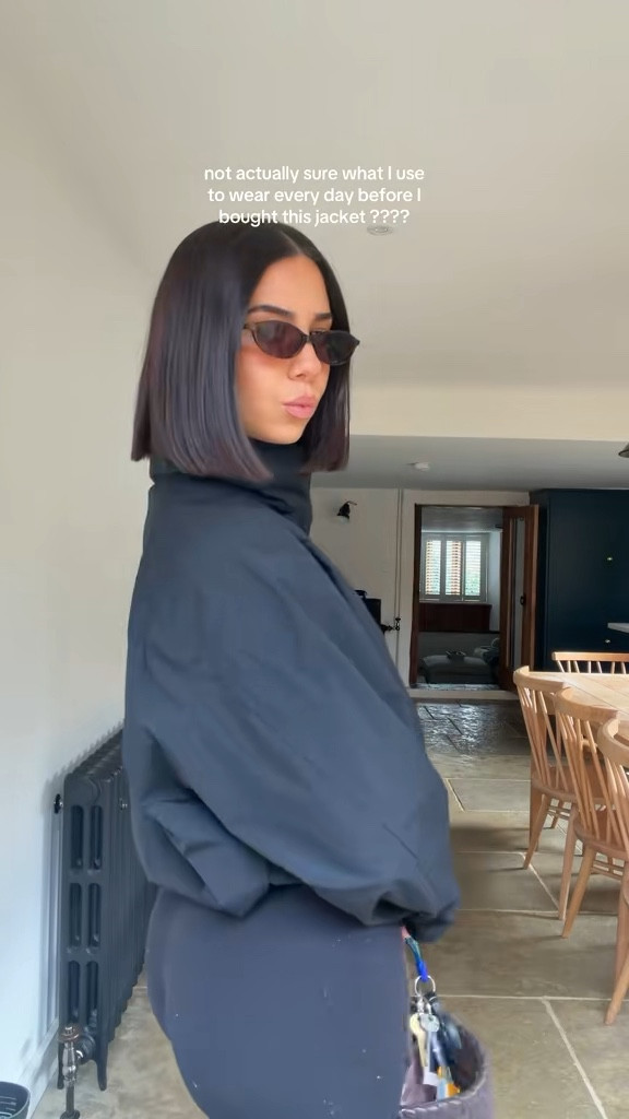 Wearing a medium in the jacket xx 

#LTKspring #LTKfitness #LTKstyletip