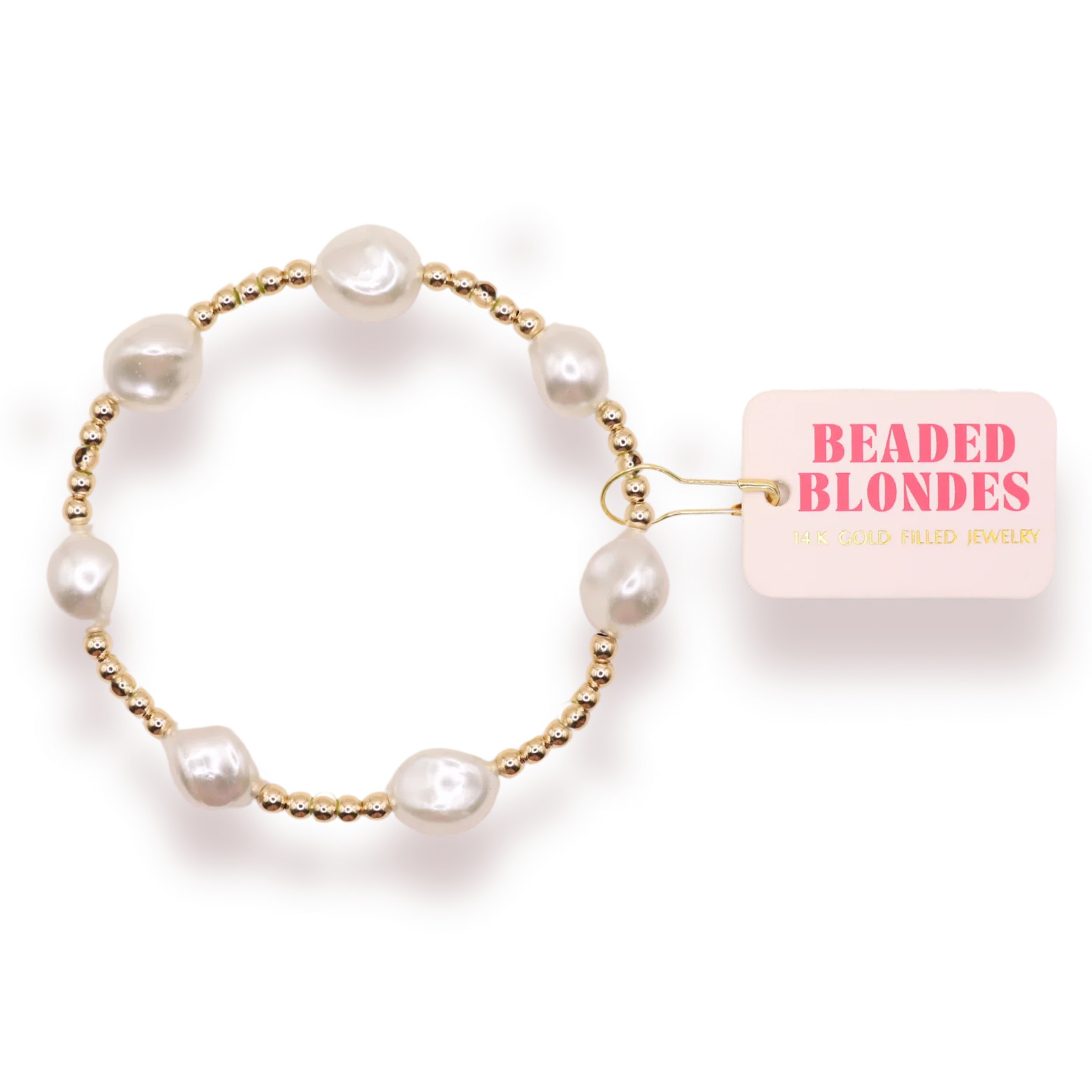 Sadie Pearl Bracelet in Gold | Beaded Blondes