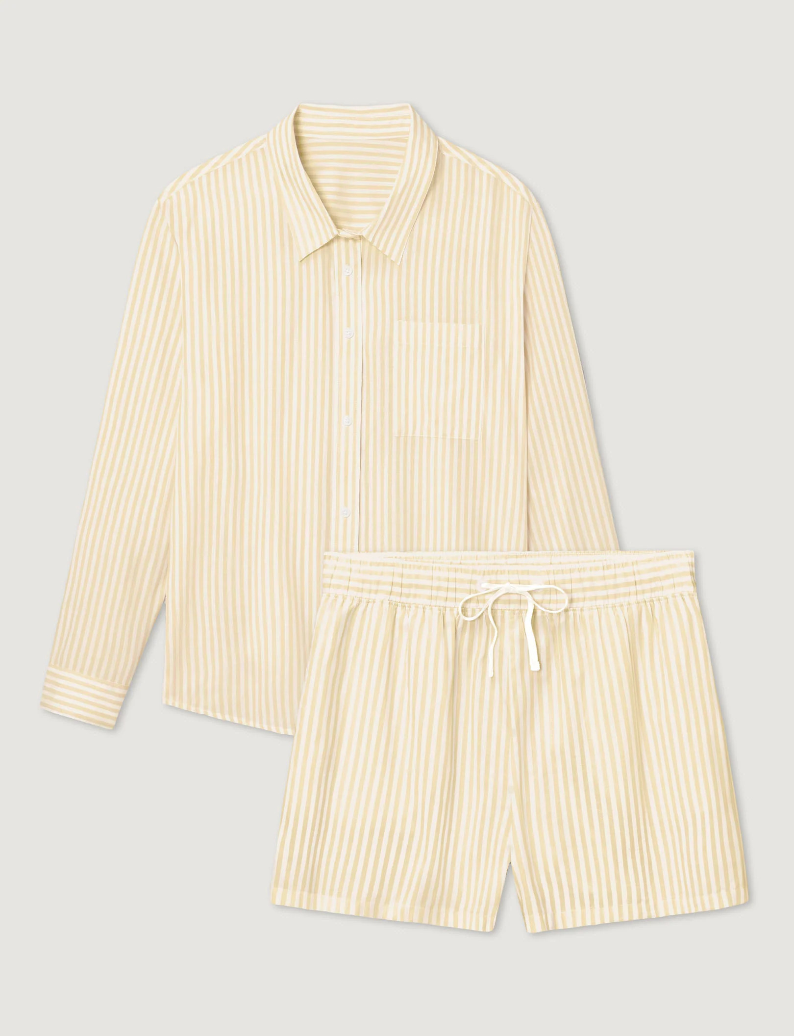 Women's Woven Button Down Shirt & Short Set | Tommy John