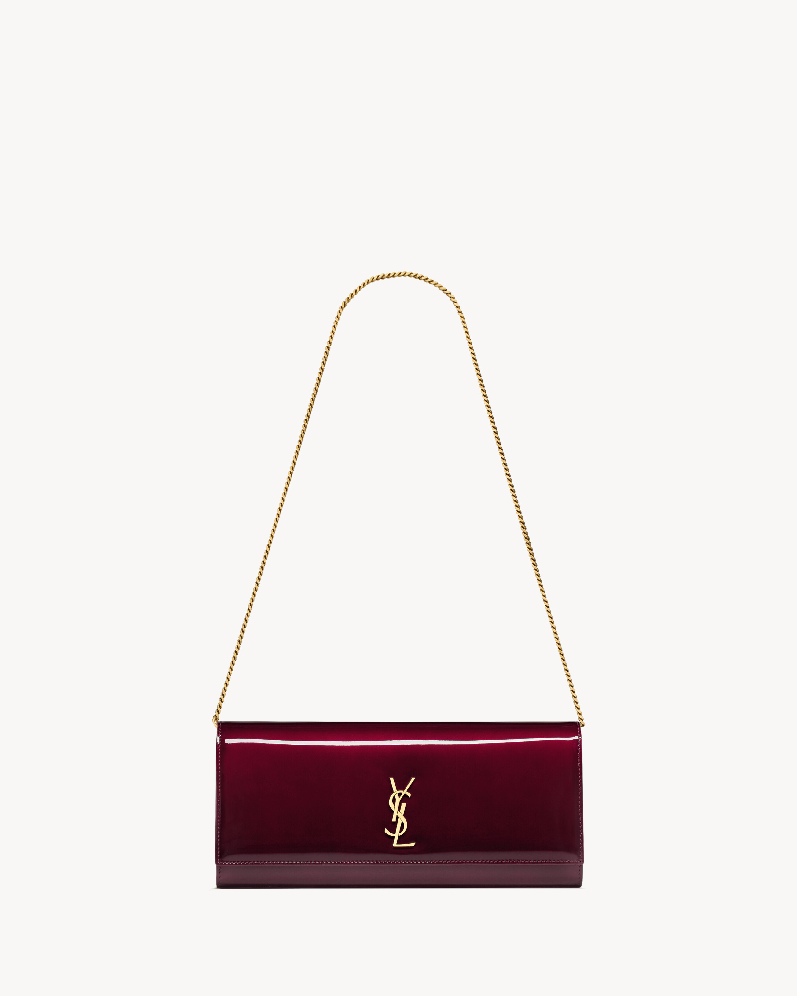Saint Laurent Kate Clutch In Patent Leather - Bordeaux - Women - One Size | Saint Laurent Inc. (Global)