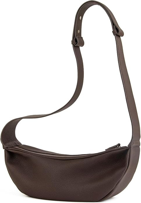 Genuine Leather Crossbody Bags for Women Sling Bag Crescent Half Moon Shoulder Bag Adjustable Str... | Amazon (UK)