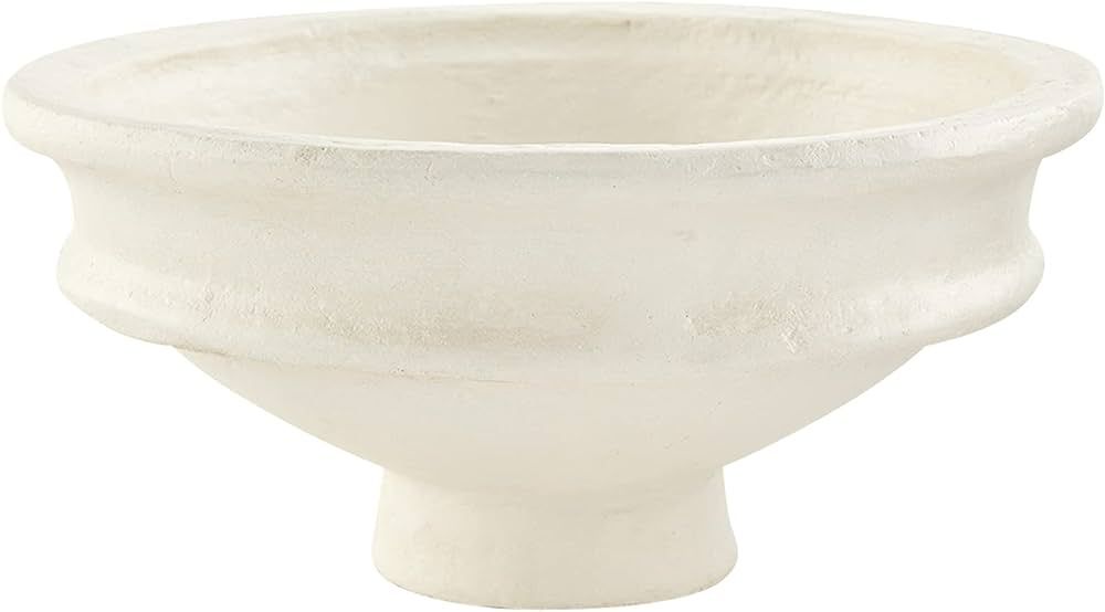 Mud Pie Paper Mache Pedestal Bowl, Pedestal, 6" x 12" dia White | Amazon (US)