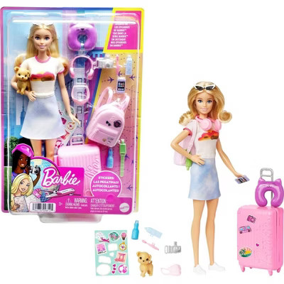 Barbie Doll and Accessories Travel Set with Puppy | Target