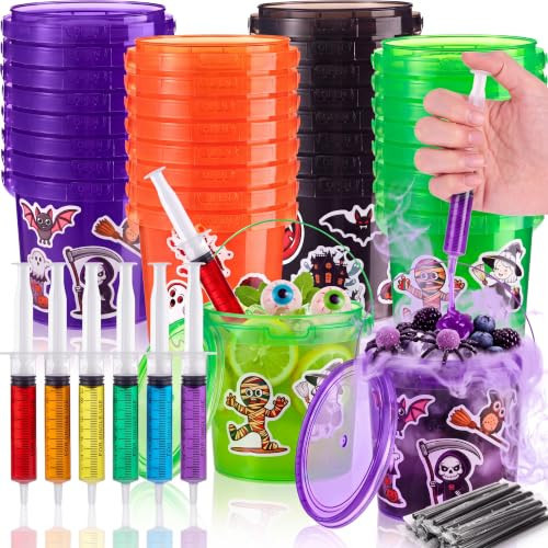 Funnymoom 24Pcs Halloween Drink Buckets, 25oz | Amazon (US)