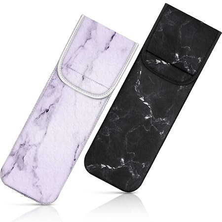 2 Pack Heat Resistant Neoprene Curling Iron Holder Cover Bag Flat Iron Travel Case for Hair Tools... | Amazon (US)