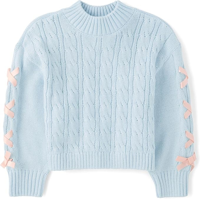 The Children's Place Girls' Long Sleeve Pullover Cable Knit Sweater | Amazon (US)