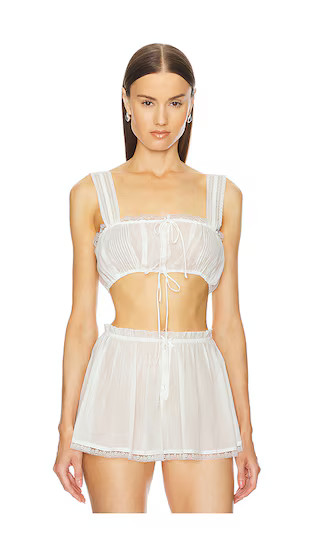 Voile Camisette Top in Ivory | Revolve Clothing (Global)
