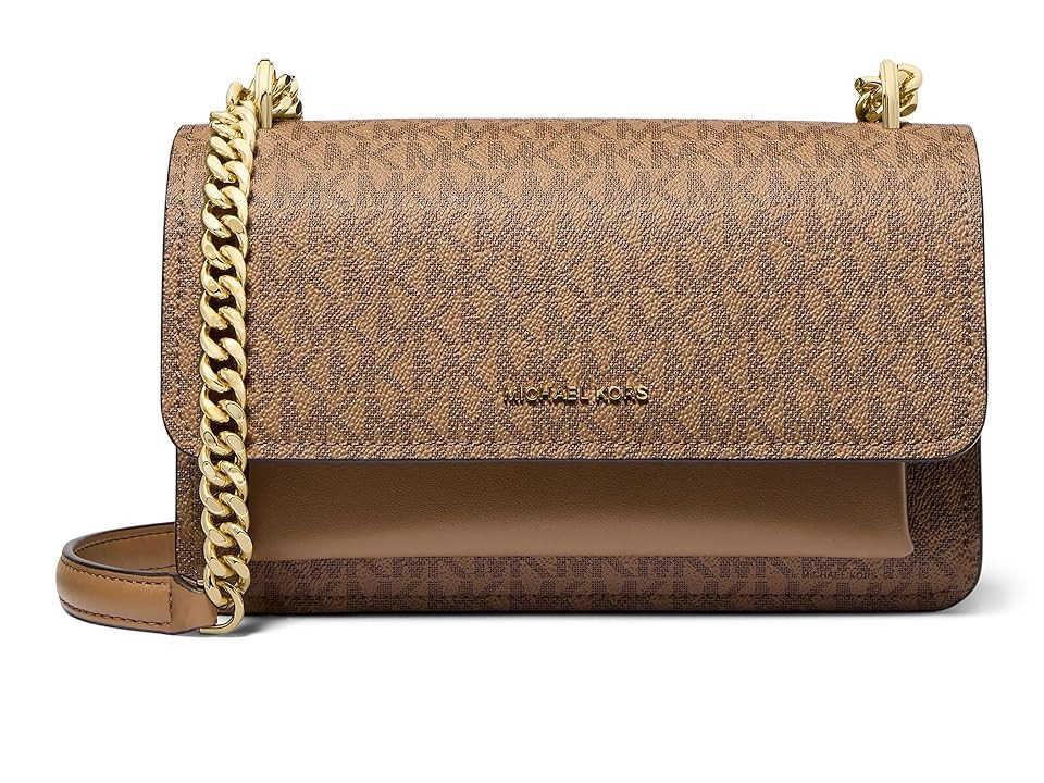 MICHAEL Michael Kors Claire Large Shoulder Shoulder Women's Handbags Husk : LG, Leather/Polyester | Zappos