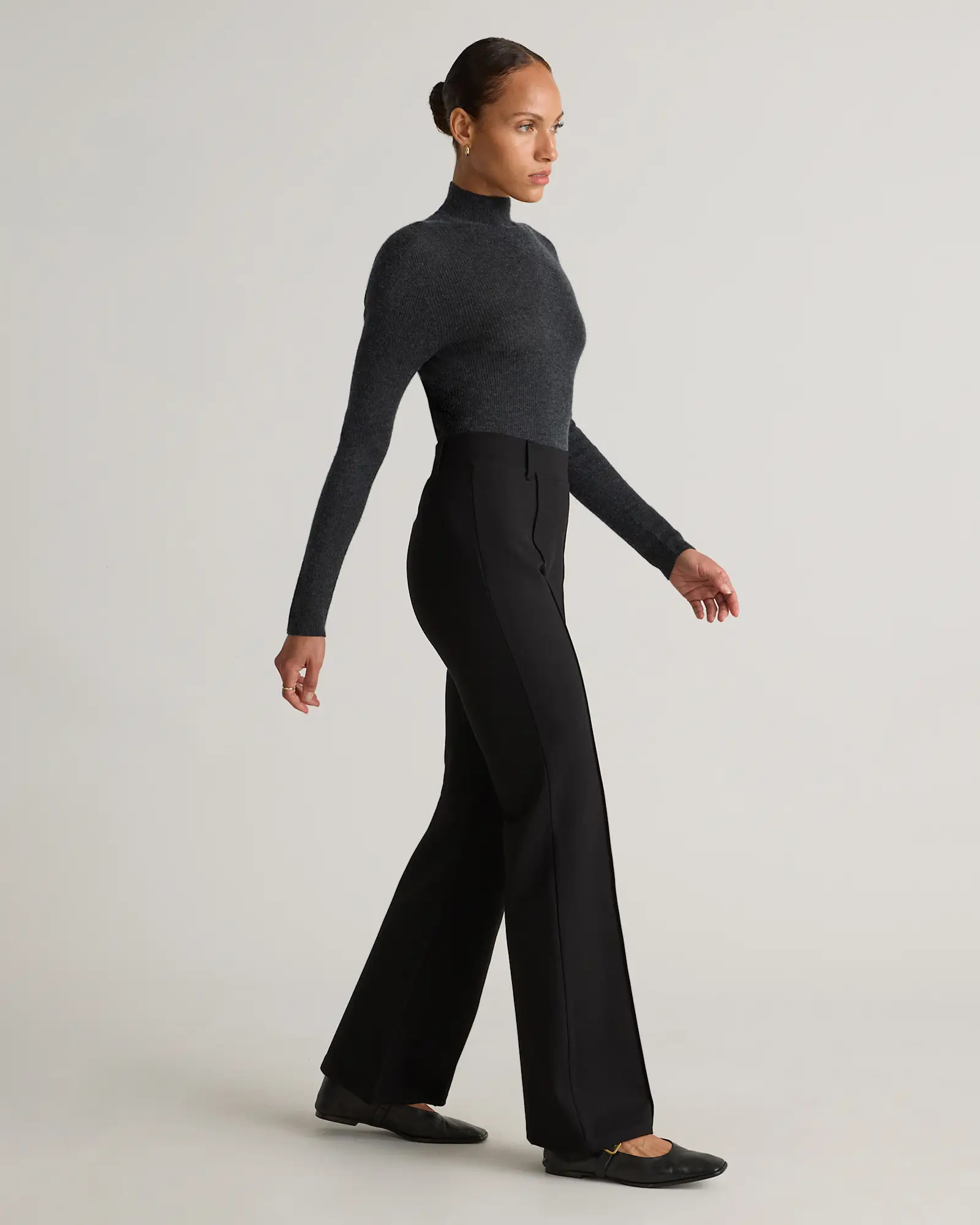 Ultra-Stretch Ponte Flare Leg Pants | Quince