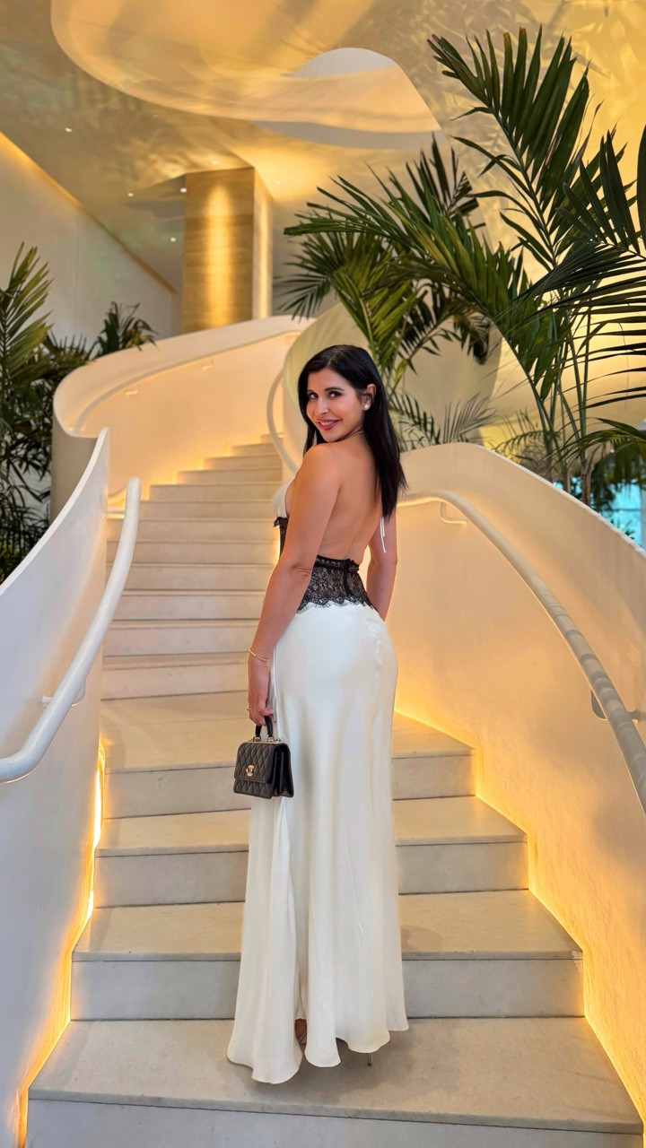 Meshki black lace ivory silk maxi elegant evening dress 🫶🏻

#LTKStyleTip #LTKParties #LTKWedding