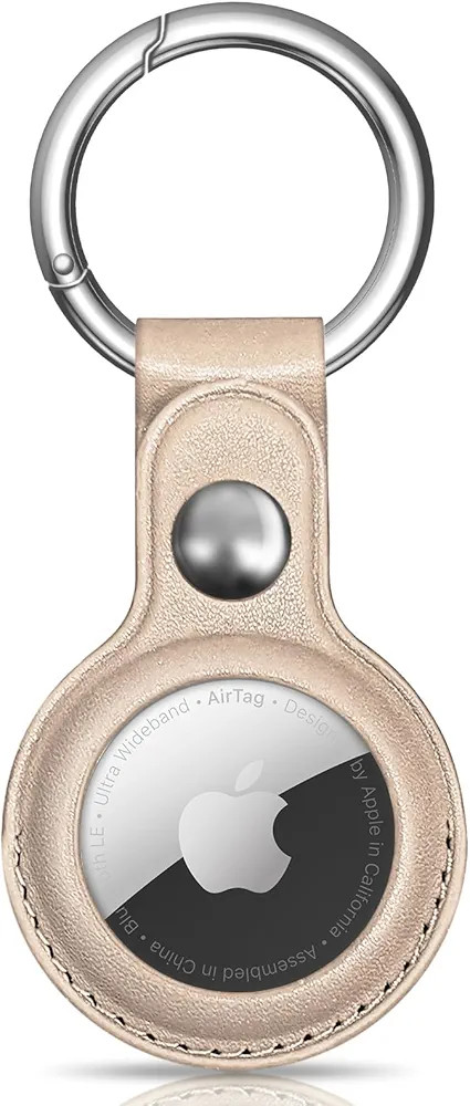 Air Tag Keychain for Apple Airtags Holder, Protective Leather Airtags Case Tracker Cover with Air... | Amazon (US)